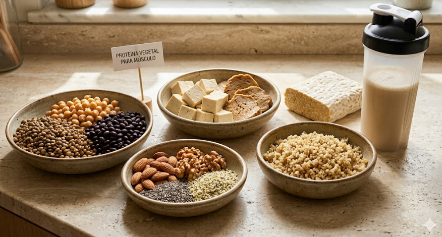 Fuentes vegetales de proteína para hipertrofia