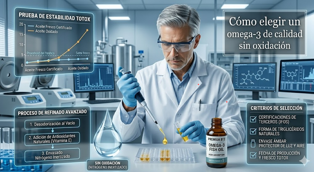 Cómo elegir un omega-3 de calidad sin oxidación