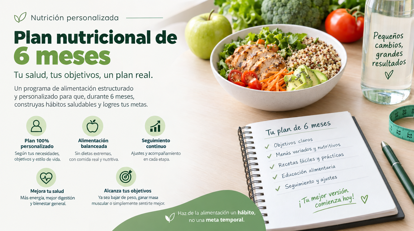 Plan nutricional de 6 meses — plan nutricional personalizado