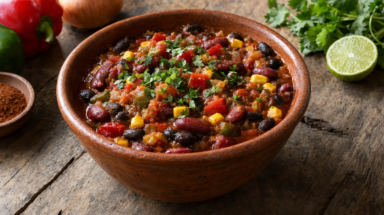 Chili vegetariano de alubias