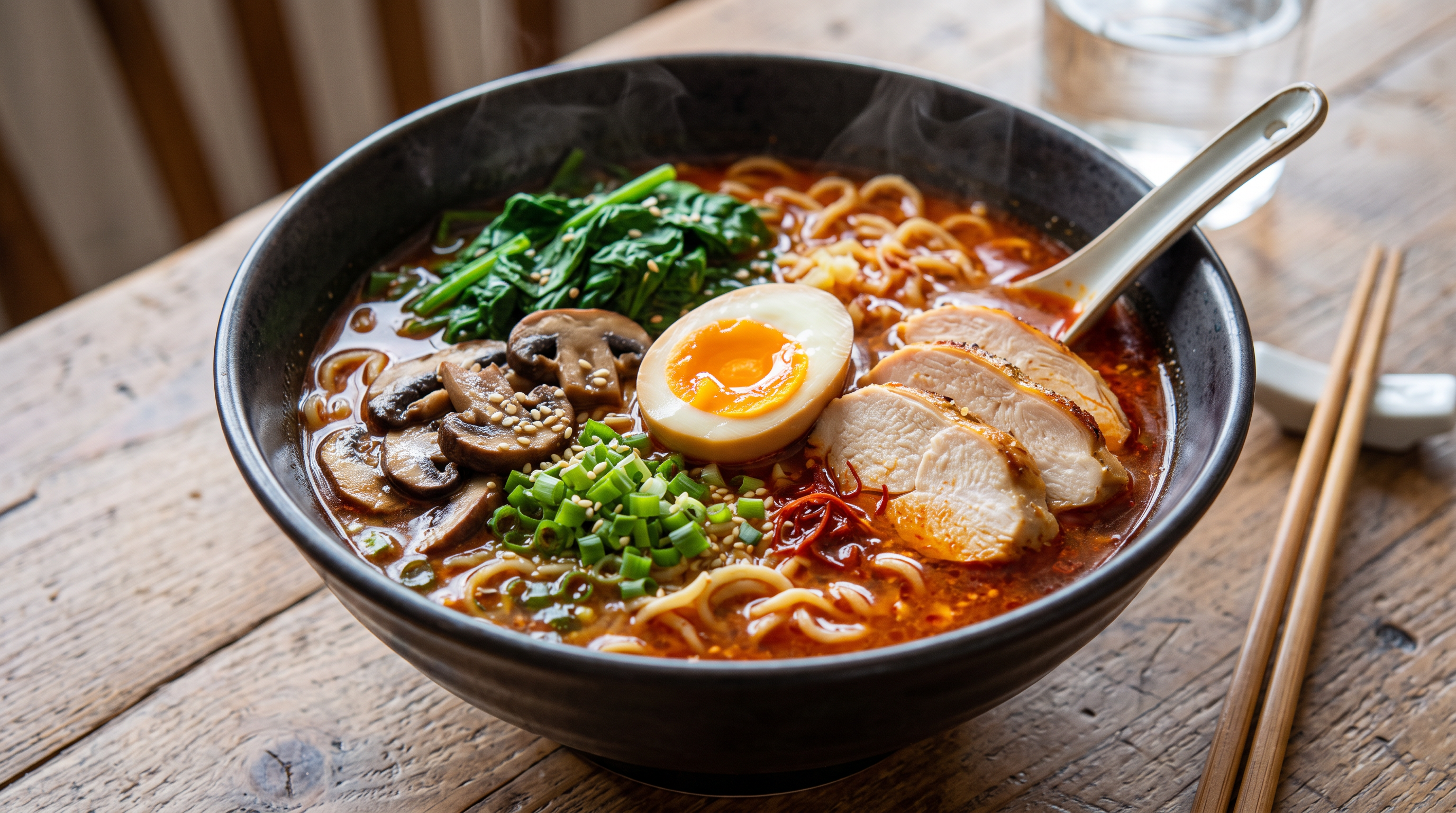 Ramen picante proteico