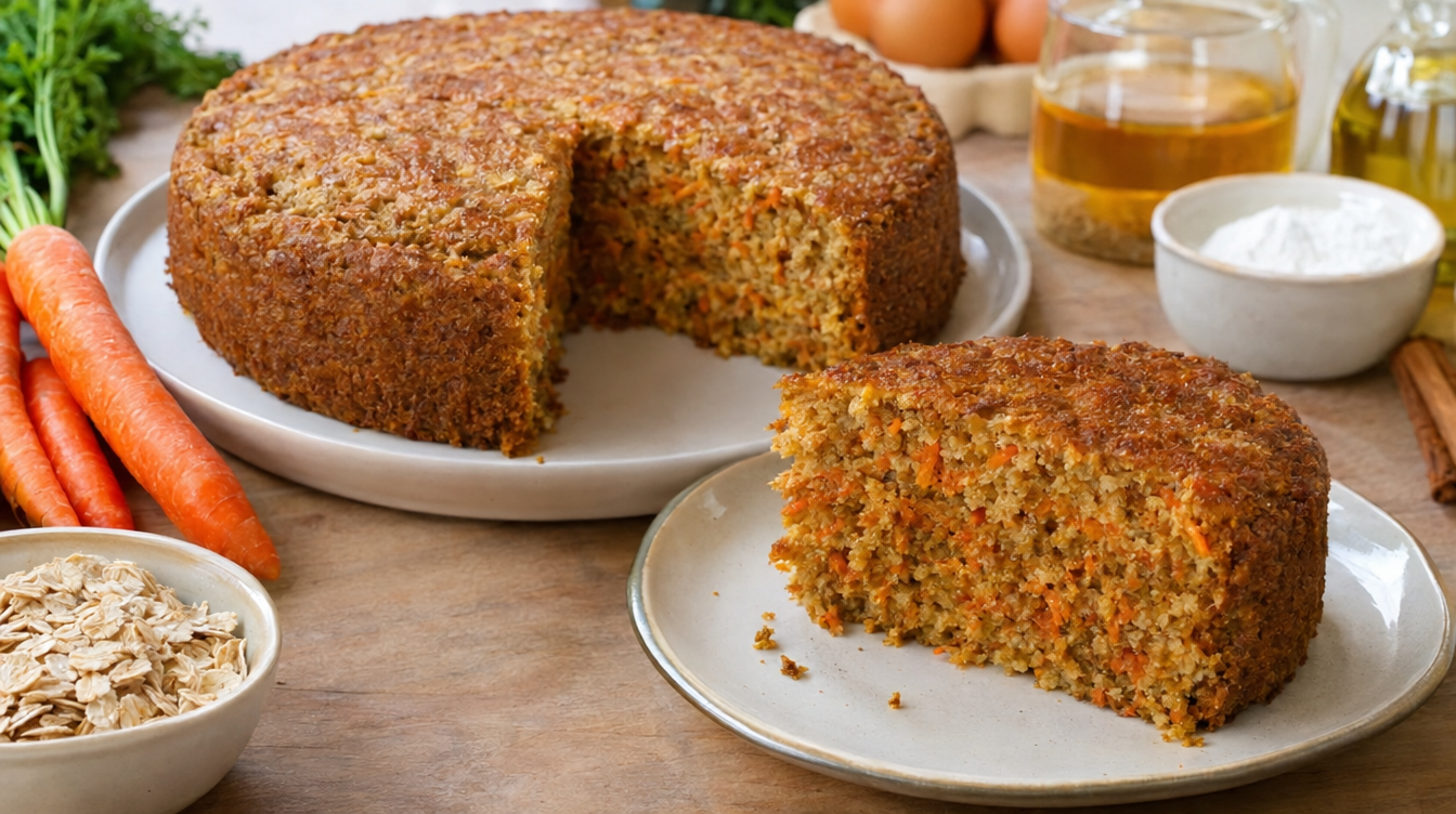 Bizcocho de zanahoria y avena