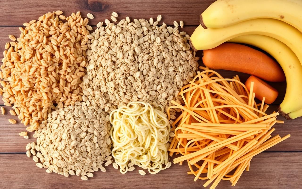 Plato de pasta integral con verduras y pollo como combustible para el rendimiento